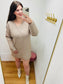 V Neck Sweater Dress