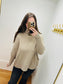 Brushed Melange Hacci Turtleneck Sweater