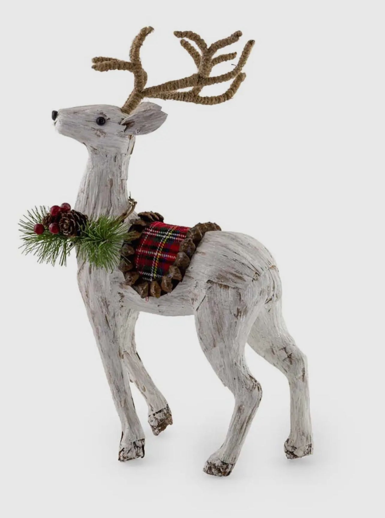 14.5" Gene White Coat Deer Standing