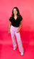 It’s A Great Day To Learn Black Short Sleeve V Neck Surplice Bodysuit