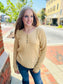Honey Dreams Button Front Knitted Lightweight Sweater Top