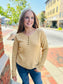 Honey Dreams Button Front Knitted Lightweight Sweater Top