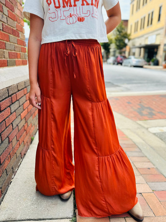Autumn Bliss Wide Leg Pants - Sienna