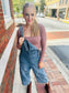 90’s Baby Distressed Denim Overalls