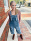 90’s Baby Distressed Denim Overalls