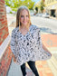 Safari Chic Top - Ivory/Black