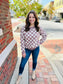 Checkered Comfort Pullover Sweater