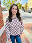 Checkered Comfort Pullover Sweater