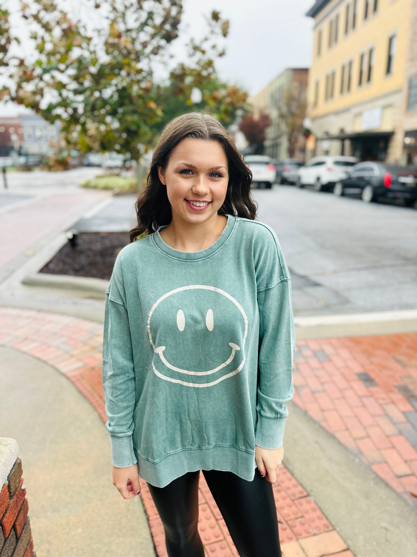 Feeling Happy Smiley Face Pullover