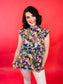 Blossom Boulevard Floral Print Peplum Top