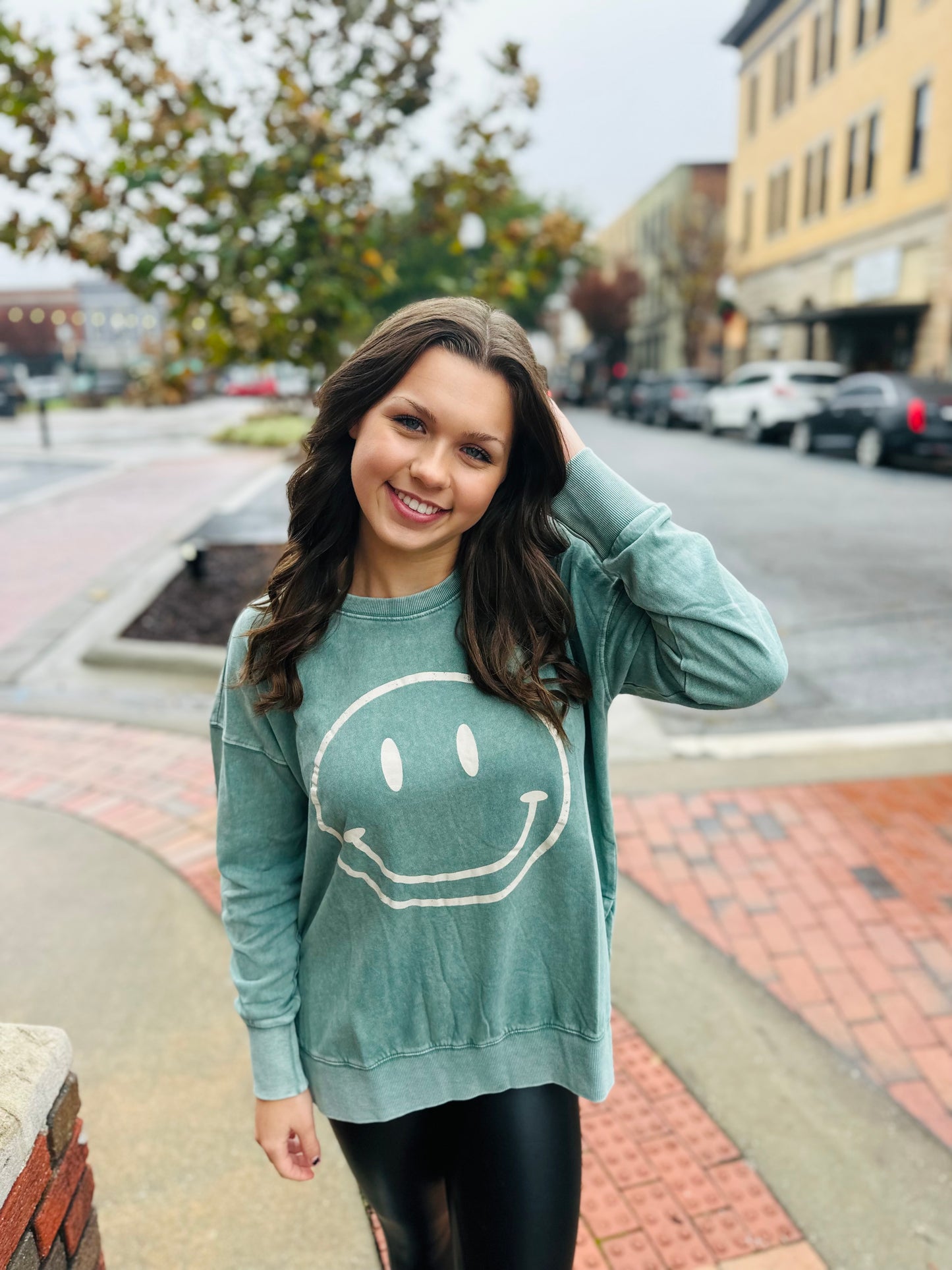 Feeling Happy Smiley Face Pullover