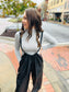Sleek Edge Faux Leather Jumpsuit