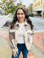 Felt The Chill Color Block Terry Knit Shacket