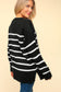 ONLINE ONLY Full Size Striped Contrast Side Slit Sweater