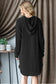 ONLINE ONLY Ribbed Long Sleeve Hooded Dress