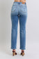 Judy Blue Full Size Wash Thermal Straight Jeans with Pockets ONLINE ONLY