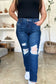 ONLINE ONLY Judy Blue Full Size High Waist Rigid Magic Heavy Destroy Straight Jeans