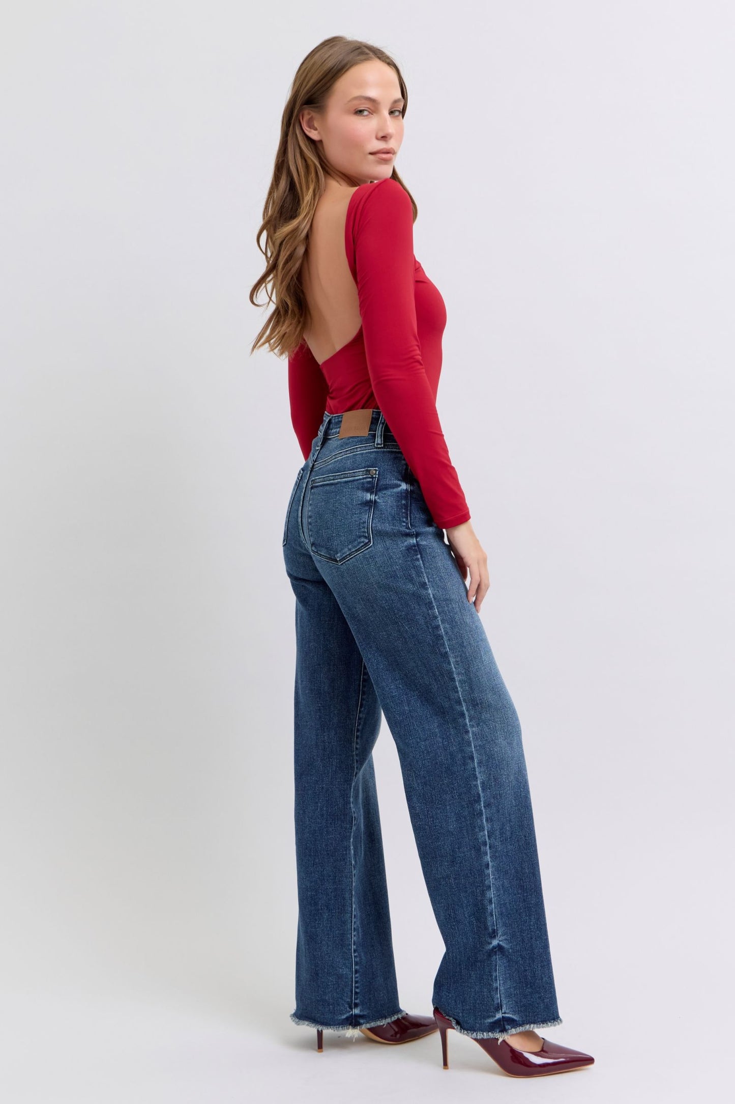 Judy Blue Full Size Raw Hem Mid Rise Jeans ONLINE ONLY