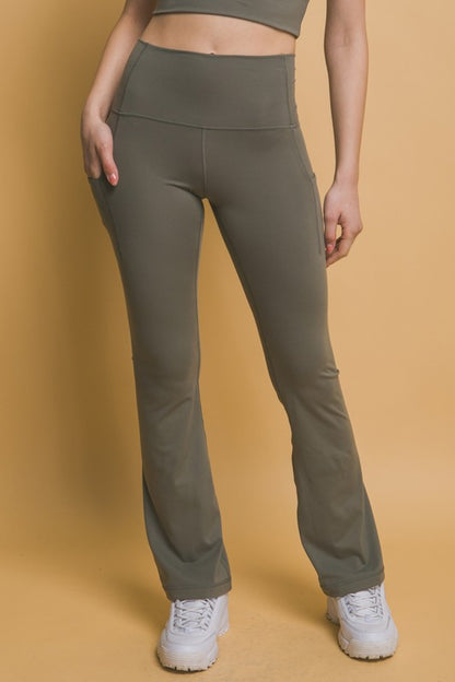 High Waist Flare Active Leggings with Side Pockets ONLINE ONLY