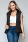 Snap and Zip Closure Hooded Vest