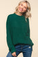 Full Size Mock Neck Side Slit Knit Top