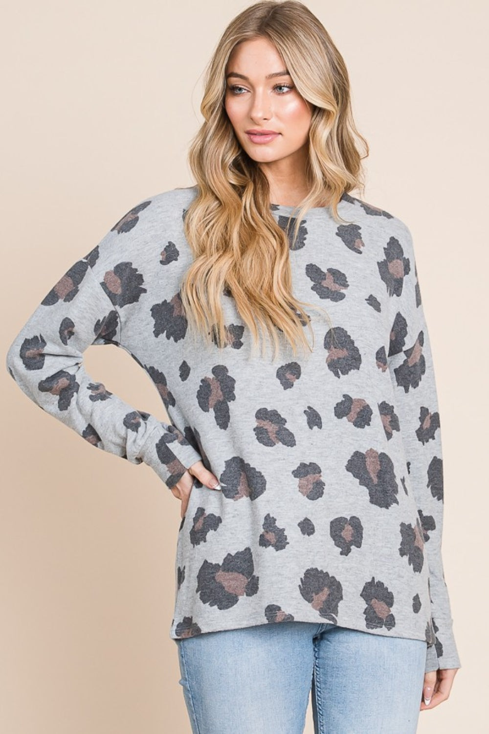 ONLINE ONLY Leopard Drop Shoulder T-Shirt