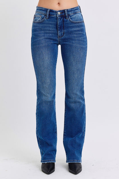 Judy Blue Full Size Run Mid-Rise Bootcut Jeans with Thermal Lining ONLINE ONLY