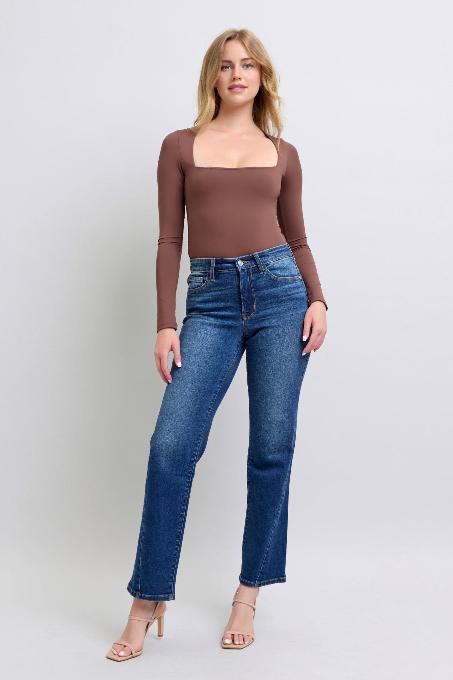 Judy Blue Full Size Side Seam Detail Straight Jeans with Pockets ONLINE ONLY