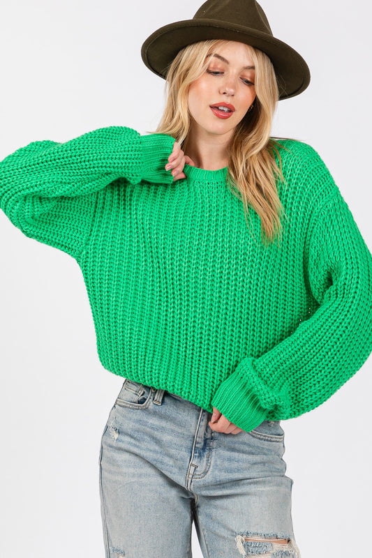 Round Neck Drop Shoulder Sweater ONLINE ONLY