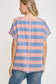 Peace Sign Patch Striped French Terry T-Shirt