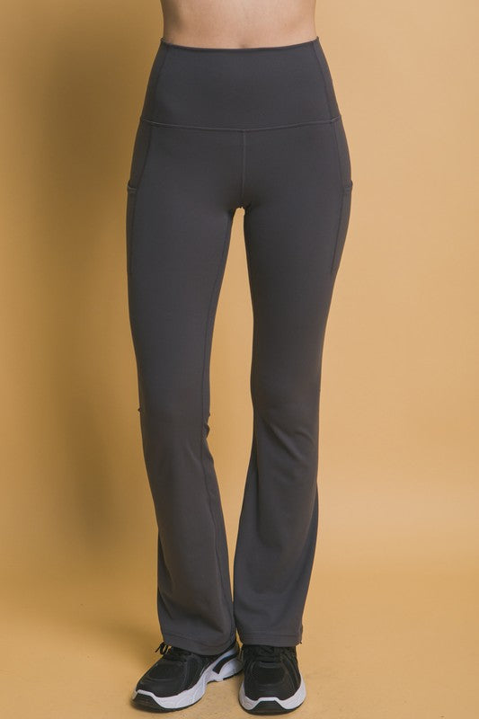 High Waist Flare Leggings with Side Pockets ONLINE ONLY