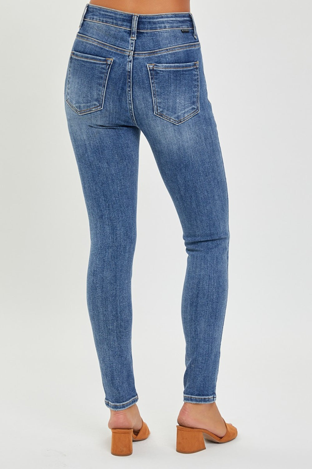 ONLINE ONLY RISEN Full Size Mid Rise Ankle Skinny Jeans