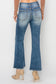 Risen Full Size High Rise Distressed Ankle Flare Jeans