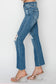 ONLINE ONLY RISEN High Rise Distressed Ankle Jeans