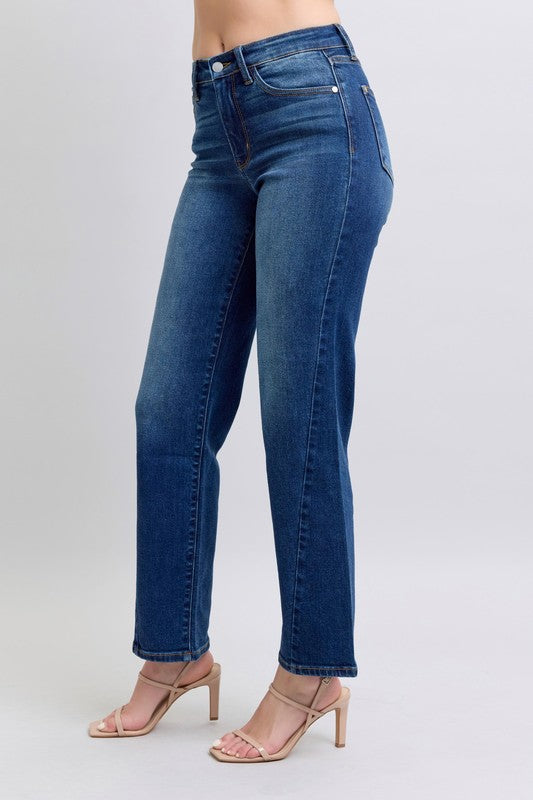 Judy Blue Full Size Side Seam Detail Straight Jeans with Pockets ONLINE ONLY