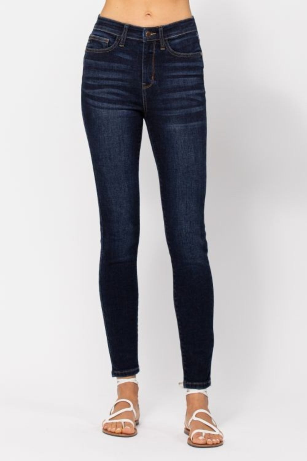 ONLINE ONLY Judy Blue Full Size High Waist Handsand Skinny Jeans