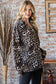 Full Size Leopard Johnny Collar Long Sleeve Top