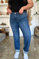 ONLINE ONLY Full Size High Waist Front Seam Detail Straight Jeans