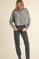 Round Neck Dolman Sleeve Cropped Sweater